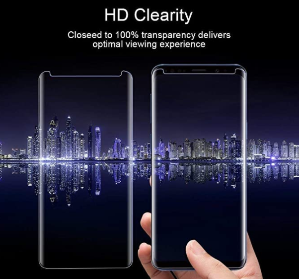 Samsung Galaxy S8 UV Light Adhesive Tempered Glass Screen Protector