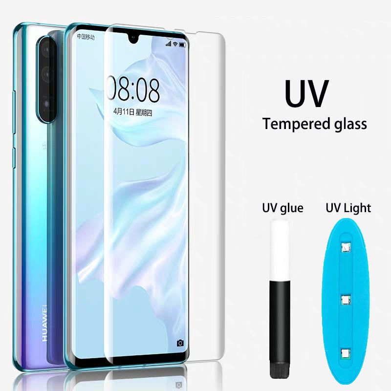 For Samsung Note 10 Plus UV Glass Light Adhesive Full Glue Tempered Glass Screen Protector -Transparent