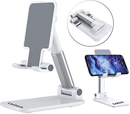Foldable Telescopic Mobile Phone Holder Stand Desktop Bracket For Phone And Tablets - White