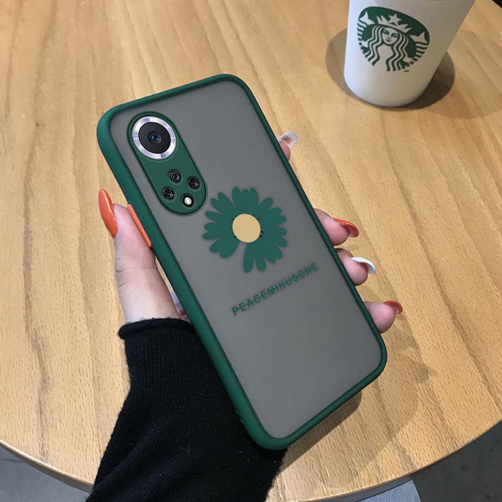Jizetin for Huawei Nova 9 Back Cover Small Fresh Daisies Mobile Phone Case Ultra Thin Full Lens Protection Phone Case for Girl