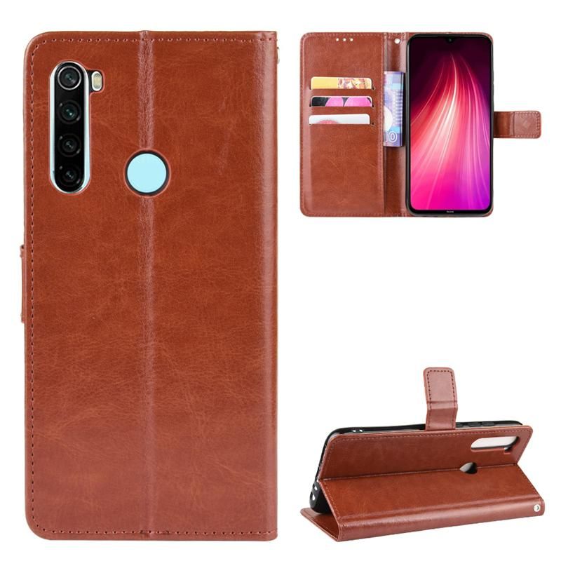 Holster Flip Stand Wallet Crazy Horse PU Leather Case For Xiaomi Redmi Note 8 Cover