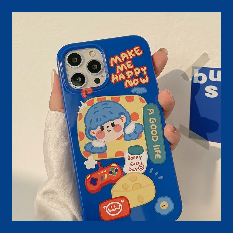 Blue Cute Cartoon Case Silicone Soft Cover