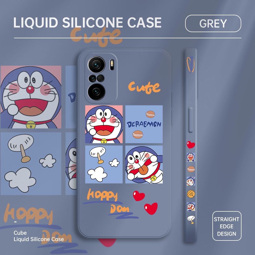 ZeroQiQi for Xiaomi Poco F3 Case Cartoon Cat Phone Cover Soft Full Lens Protection Case Ultra Thin Soft Liquid Silicone Phone Case