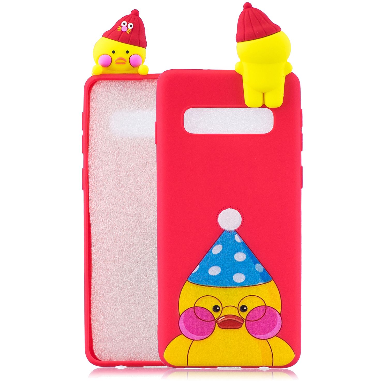 Yfashion For  S10-5G Edition 3D Cute Coloured Painted l PU Anti-scratch Non-slip Protective Cover Back Case