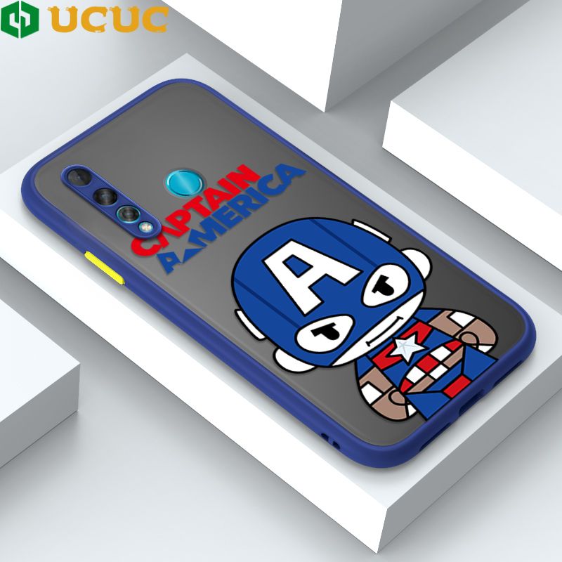 UCUC for Huawei Nova 4 Back Cover Captain America Frosted Transparent Hard Phone Case Thin Shockproof Full Cover Camera Protect Case