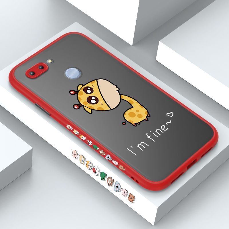 ZeroQiQi for Redmi 6 Case Cute Funny Giraffe Side Printing Cover Frosted Ultra Thin Protective Anti Fall Phone Case