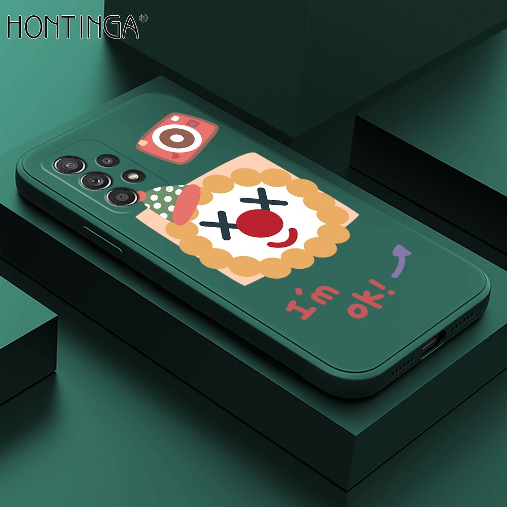 Hontinga for Samsung Galaxy A52 4G / 5G / A52S 5G Case New Cartoon Joker Phone Case Phone Case Soft Square Edge Silicone Cases Full Lens Cover Shockproof Protection Cover
