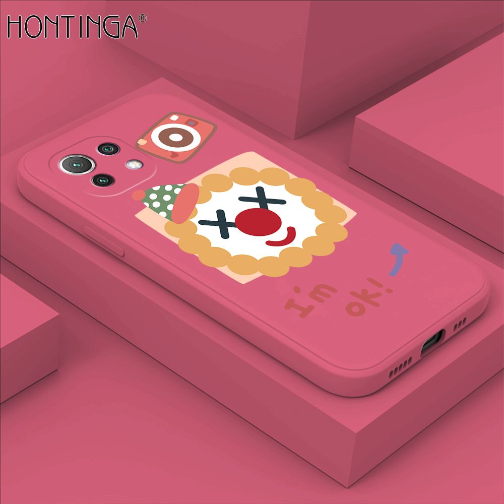 Hontinga for Xiaomi Mi 11 Lite 5G Case New Cartoon Joker Phone Case Phone Case Soft Square Edge Silicone Cases Full Lens Cover Shockproof Protection Cover