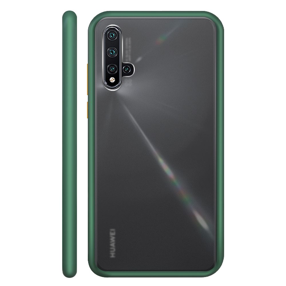 Casing for Huawei Nova 5 Translucent Matte Hard PC Back Flexible Shockproof TPU Bumper Case Cover