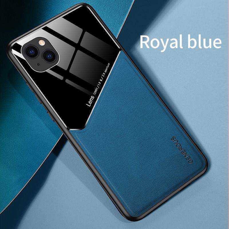 Lenuo Phone Case for Apple iPhone 13 Case Leather Car Magnetic Silicone Frame Shockproof Cover