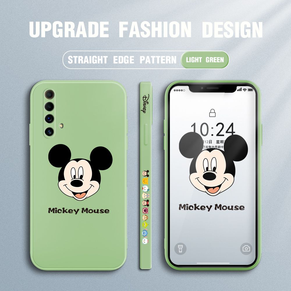 FHKL for Realme X50 Back Cover Mickey Mouse Head Hortrait Side design Soft Case Multicolor Liquid Silicone Phone Cases