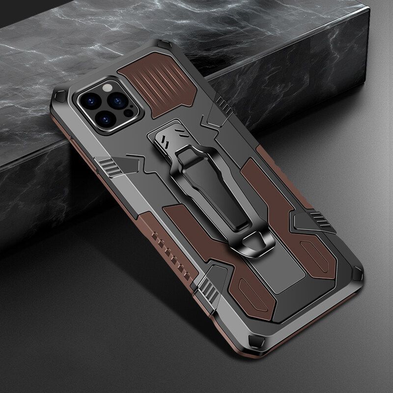 Shockproof Phone Case For iPhone 12 Rugged Armor Aluminum Magnetic Stand Metal Anti-fall Cover