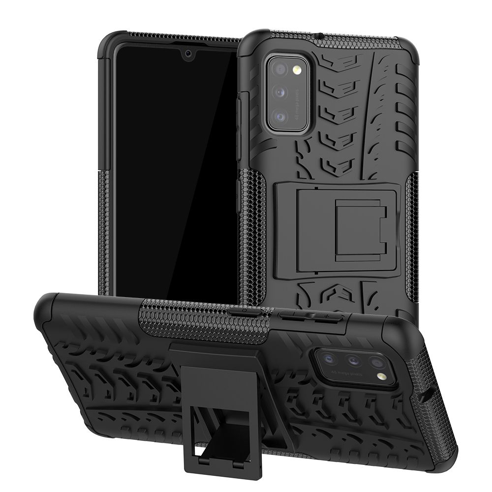 Heavy Duty Armor Tough Hybrid Shockproof Dual Layer Kickstand Protective Case Cover For Samsung Galaxy A41