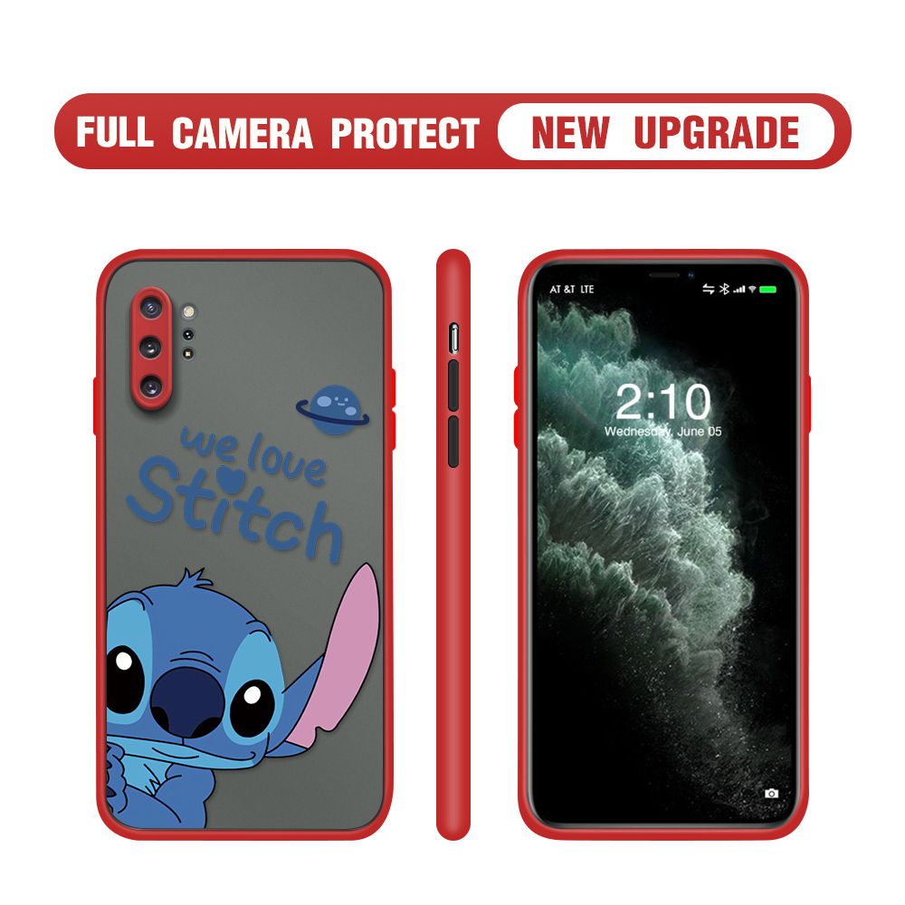 Hontinga for Samsung Note 10 Plus Case Cute Cartoon Cases Edge Frosted Transparent Phone Cover