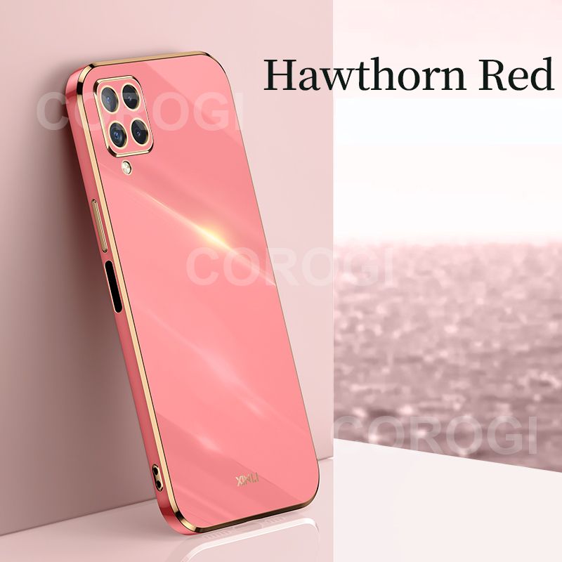 For Huawei Nova 7i Back Cover Fashion Shiny Plating Square Bumper Camera Protection Case Soft Silicone Shockproof Protective Mobile Phone Cases