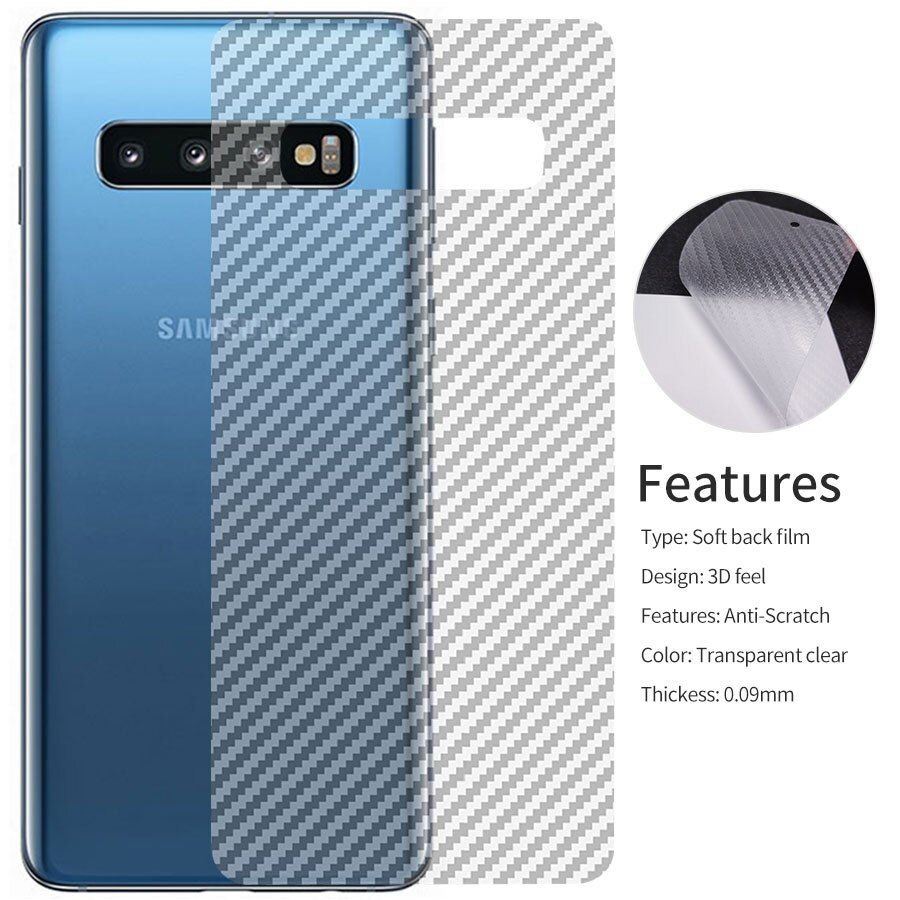 3D Carbon Fiber Back Skin Film Paper For Samsung Galaxy S9 Plus