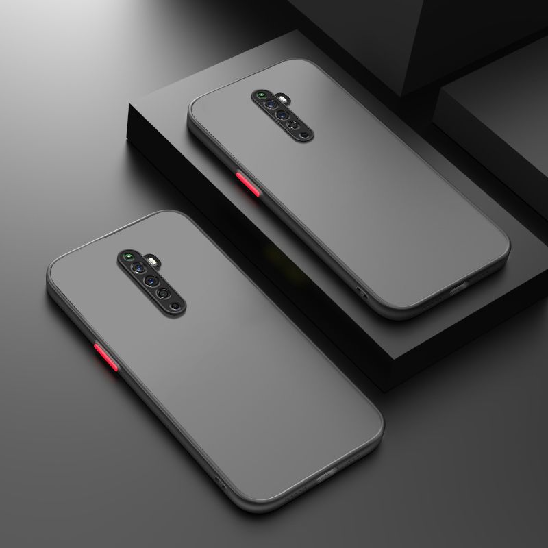 For OPPO Reno2 F Back Cover [Camera Lens Protection] Luxury Translucent Matte Protective Case Soft Silicone Bumper Shockproof Mobile Phone Cases