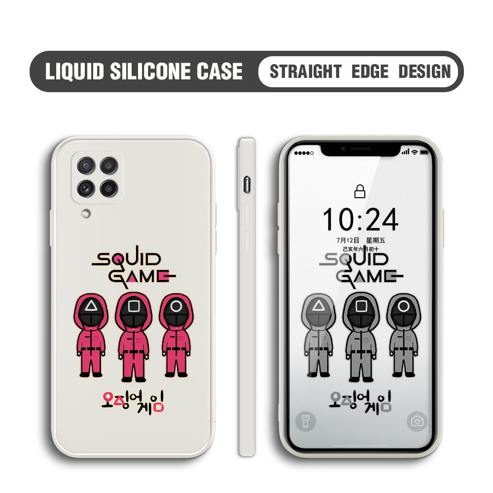 UCUC for Samsung Galaxy A22 Case Trend Cartoon Korean Squid Phone Cover Liquid Silicone Case Phone Protective Case