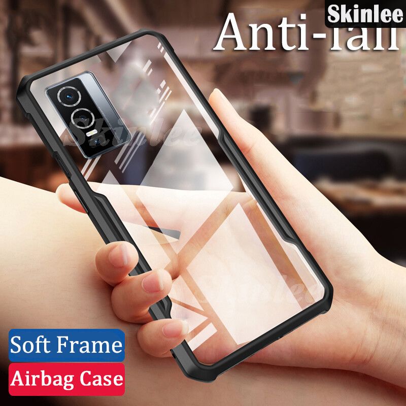 Phone case for VIVO Y76 5G Back Cover Transparent clear Airbag protector Soft Frame Hard Armor Cover VIVO Y76 5G Phone cases