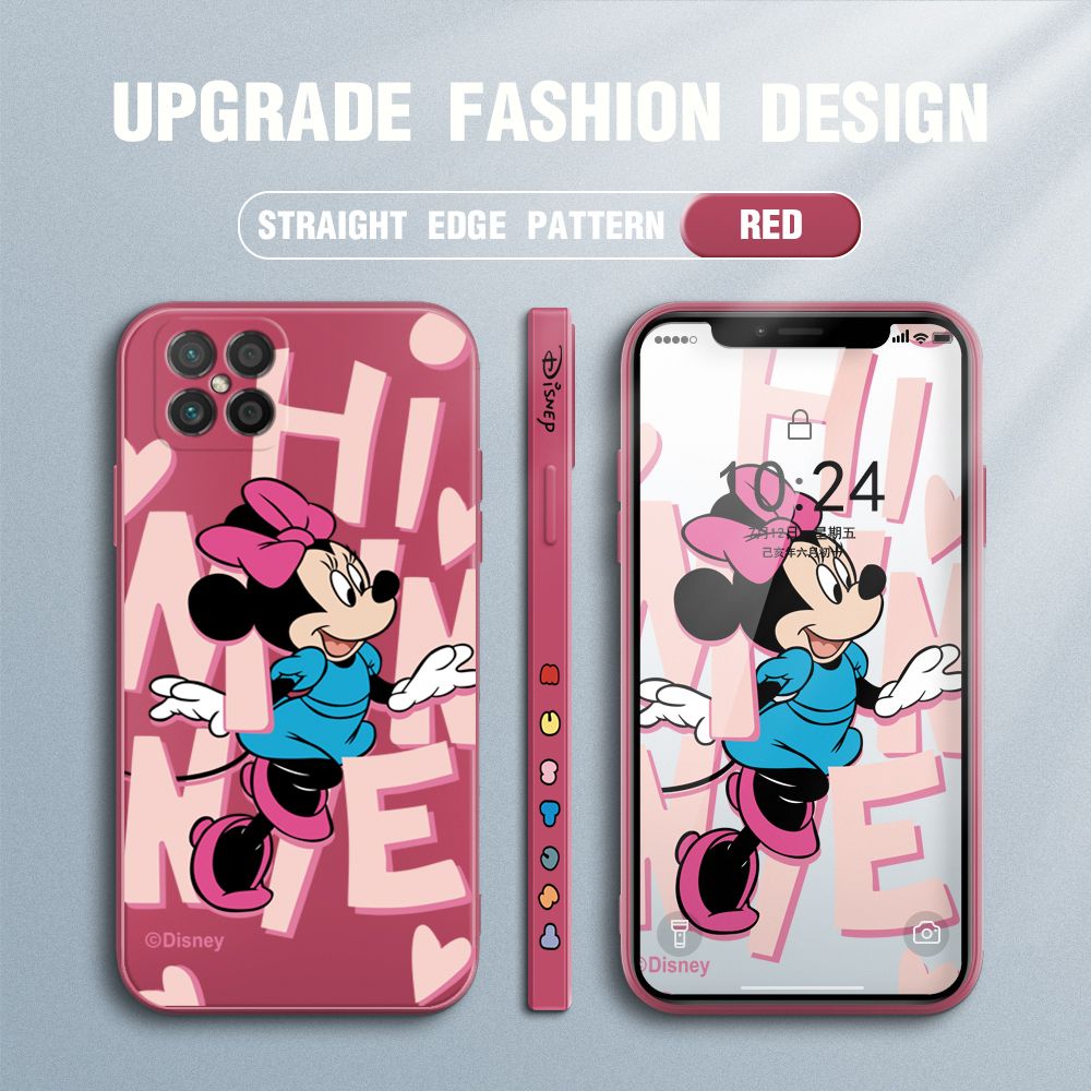 UCUC for Huawei Nova 8 SE Back Cover Cute Cartoon Characters Ultra Thin Soft Luxury Square Multicolor Liquid Silicone Phone Case