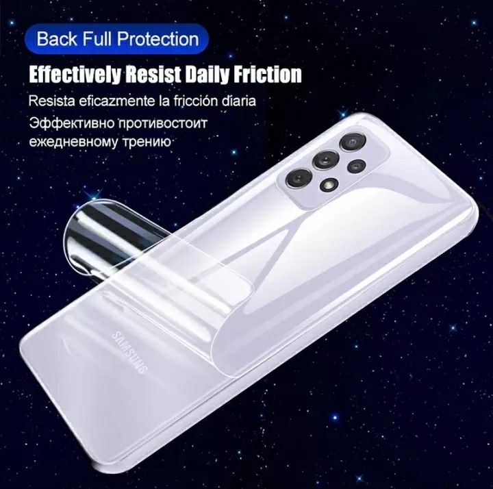 For Xiaomi note 8 Carbon fiber 3D Sticker mobile back screen protector Transparent and Clear
