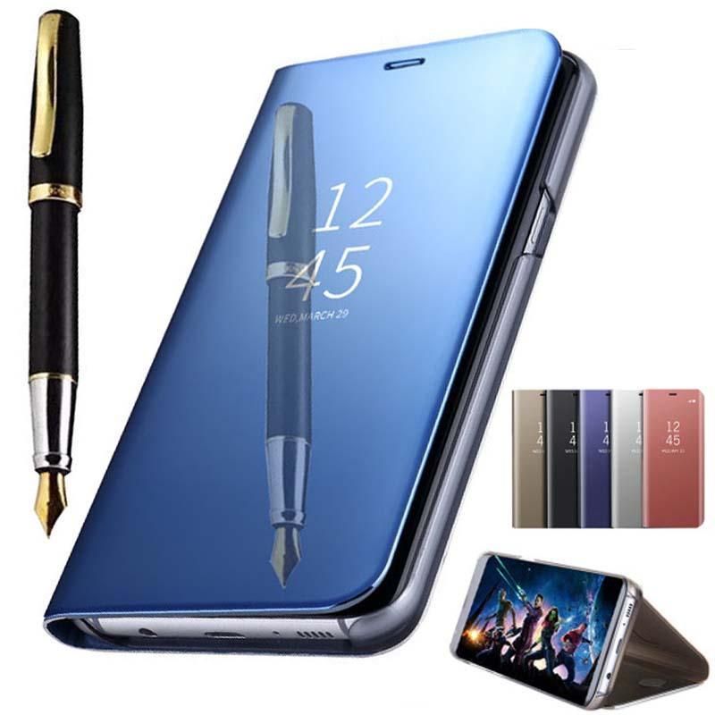 Huawei nova 3i এর ক্লিয়ার ভিউ মিরর লেদার স্ট্যান্ড ফ্লিপ কভার