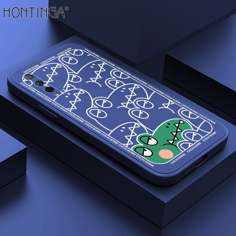 Hontinga for Huawei Y9S / Honor 9X Pro Case Cartoon Crocodile Alligator Phone Case Phone Case Soft Square Edge Silicone Cases Full Lens Cover Shockproof Protection Cover