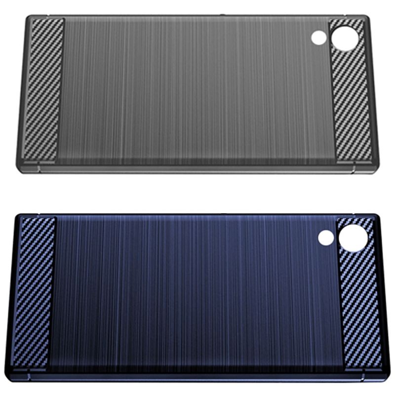 2 Pcs for Sony Xperia XA1 Case Silicone Protective Sleeve Anti-Drop Drawing Protective Soft Shell, Blue & Gray