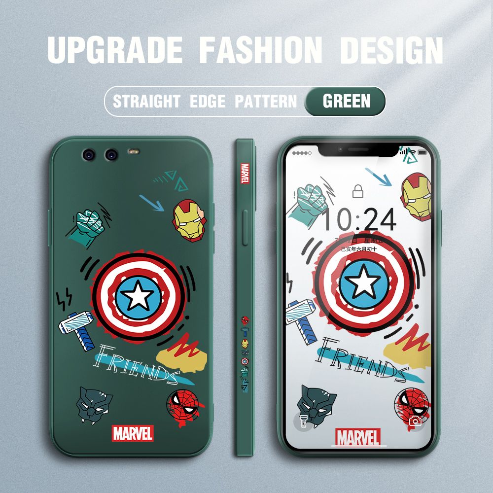 UCUC for Huawei P10 Plus Back Cover Creative Shield Ultra Thin Soft Luxury Square Multicolor Liquid Silicone Phone Case