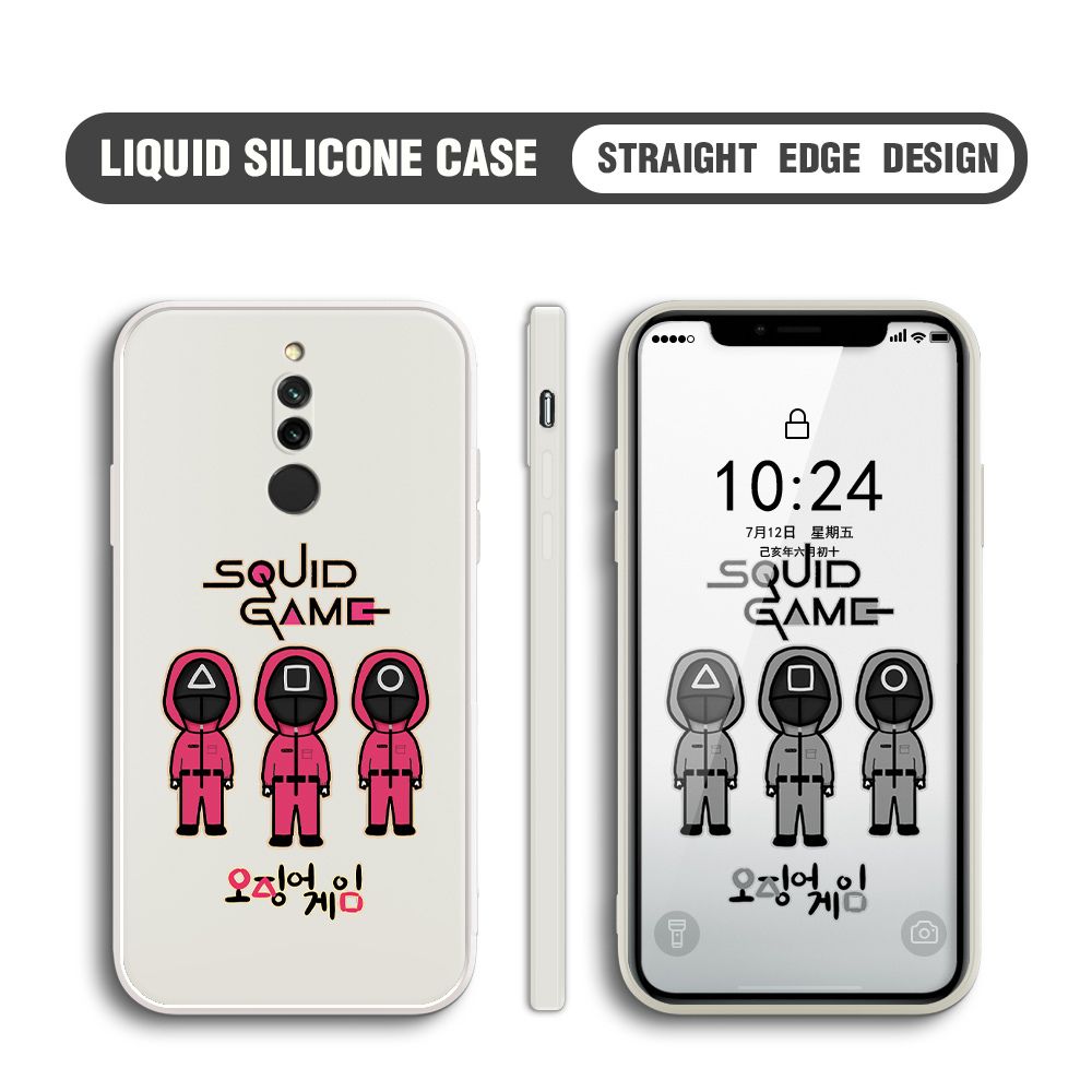 UCUC for Xiaomi Redmi 8 Case Trend Cartoon Korean Squid Phone Cover Liquid Silicone Case Phone Protective Case