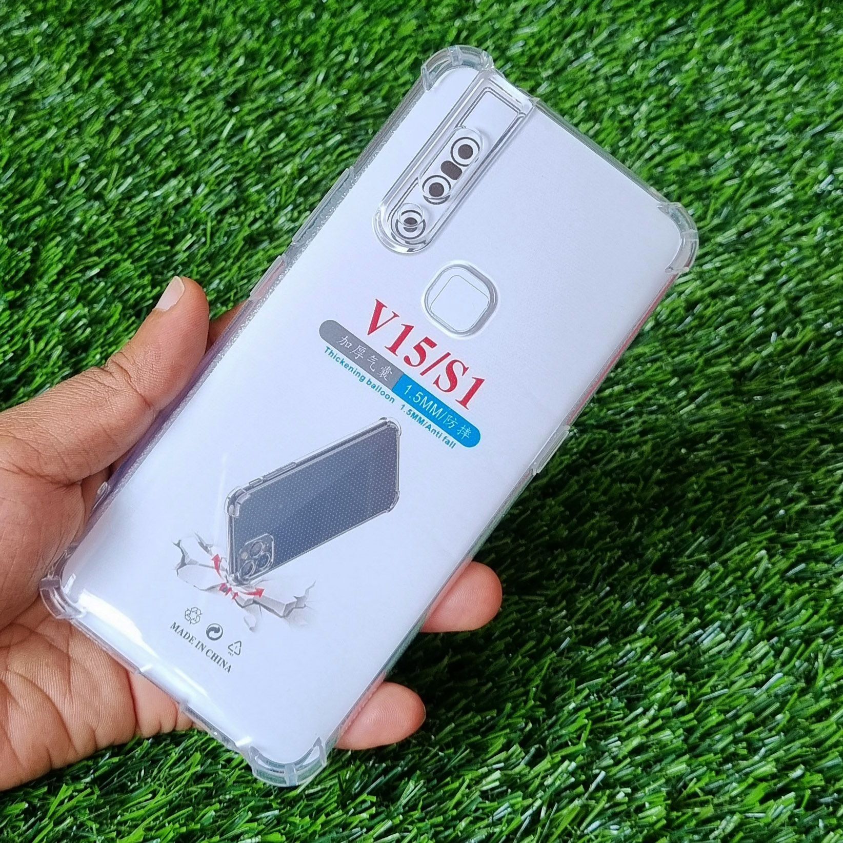 Vivo V15 Soft Silicone Transparent Back Cover Full Protection Shock Proof/ Break Proof  V15 Phone Case for Vivo.