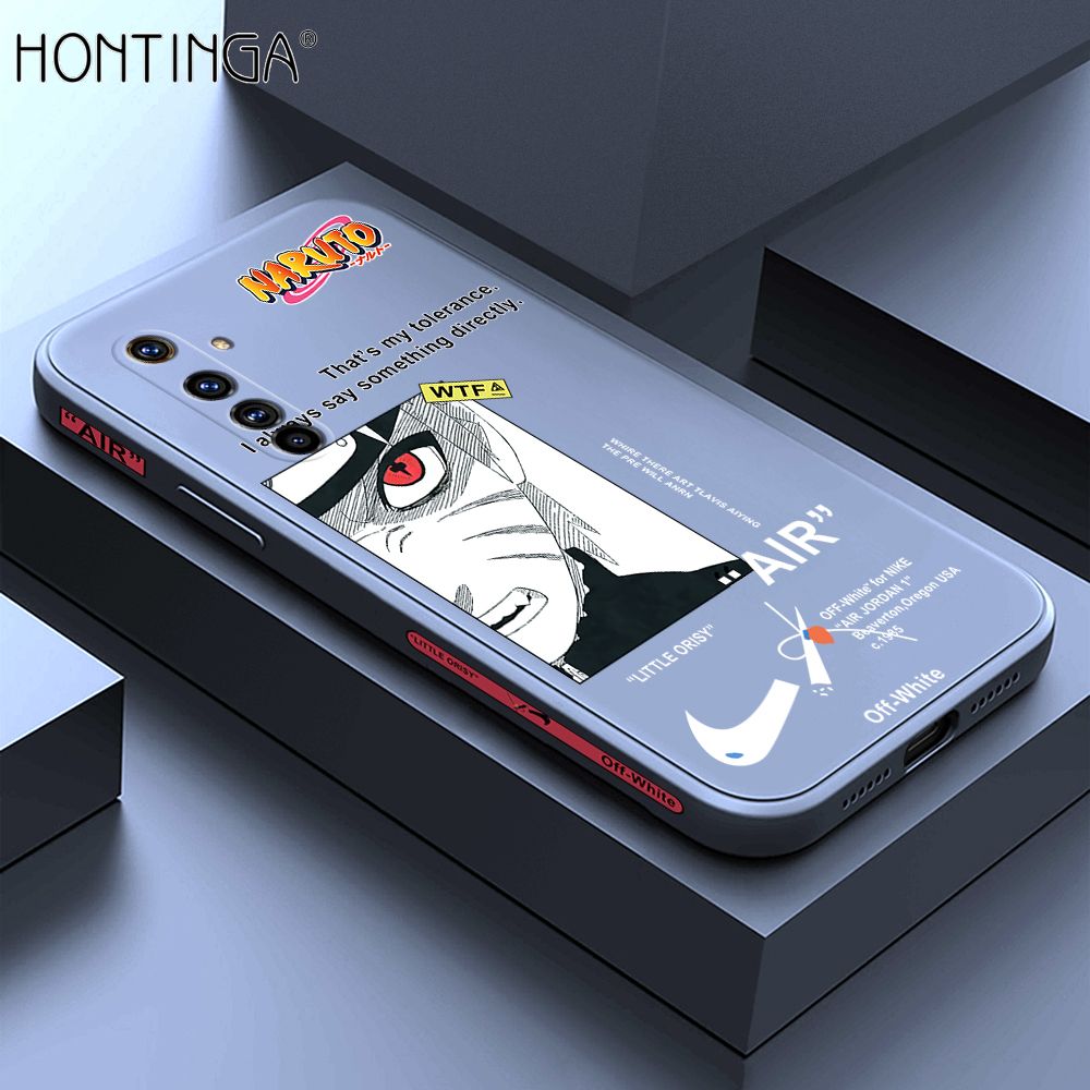 Hontinga for Realme X50 Pro 5G Case Side Design New Anime Naruto for Boys Back Cover Soft Square Edge Pattern Liquid Silicone Trend Phone Cases