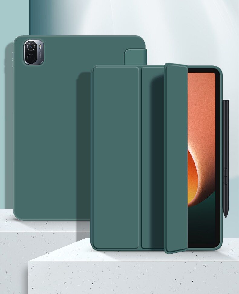 For XiaoPad 5 Case for pad 5 5 Pro Case Pad 4 Case Auto Wake up and Sleep Silicone Cover Funda Support Charging