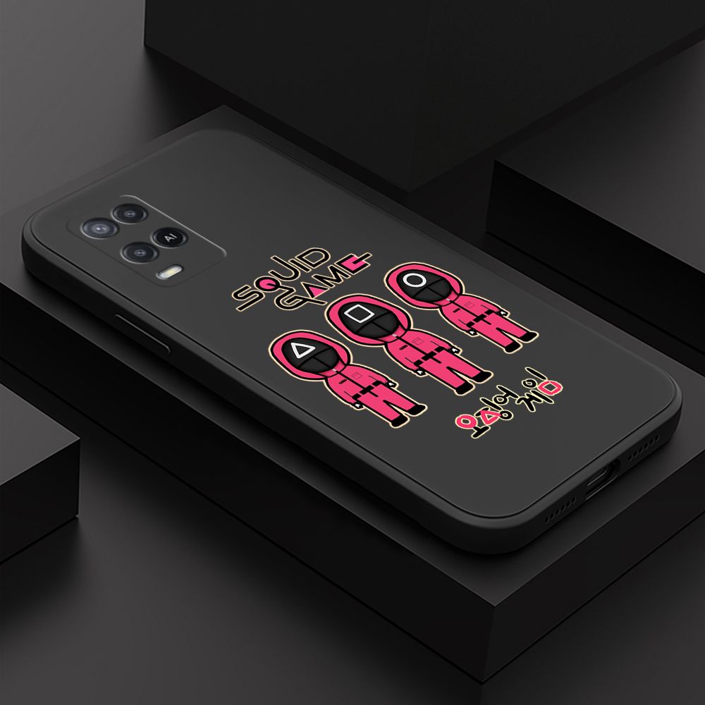ZeroQiQi for OPPO A54 2021 Case Trend Cartoon Korean Squid Phone Cover Liquid Silicone Case Phone Protective Case