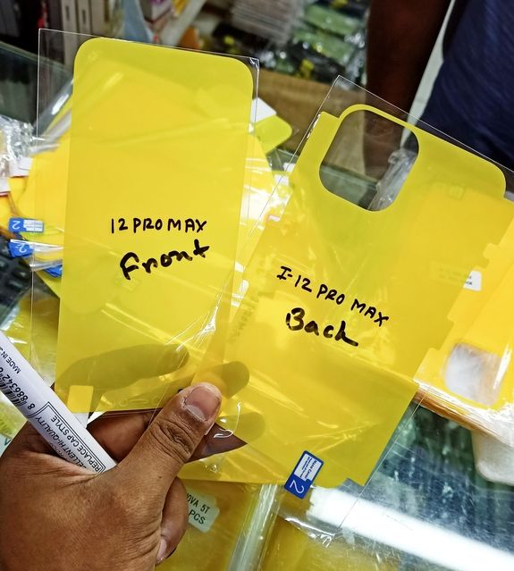 For iPhone_12 /  12 Pro /  12 Pro Max - Transparent Front and Back Side Protector Clear poly
