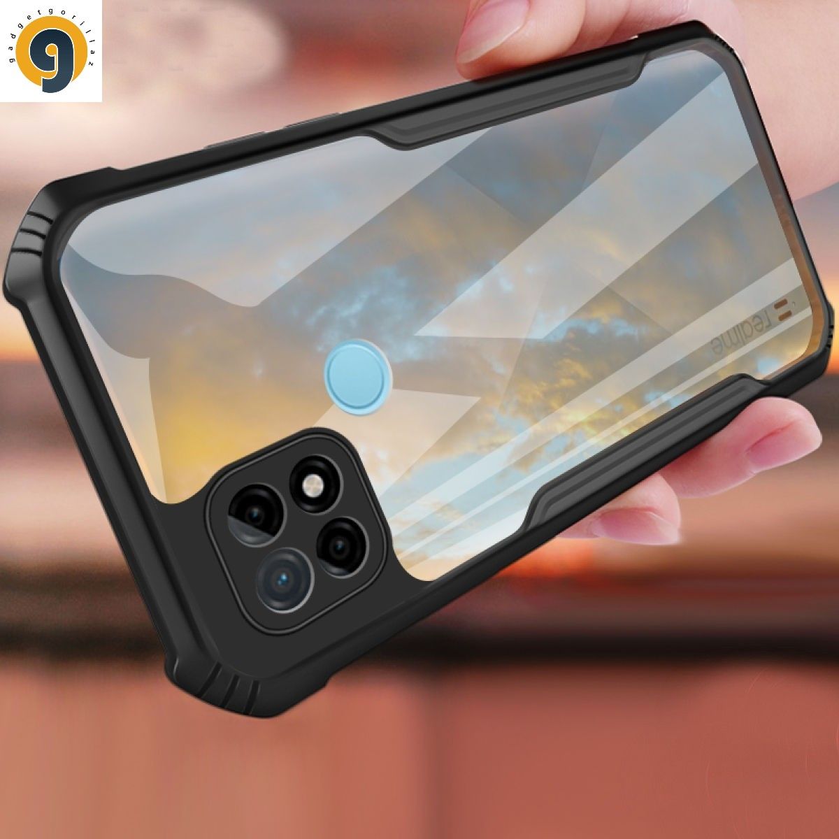 Realme C21  Tpu Series Beetle Shockproof matte Transparent  soft back Cover  phone case