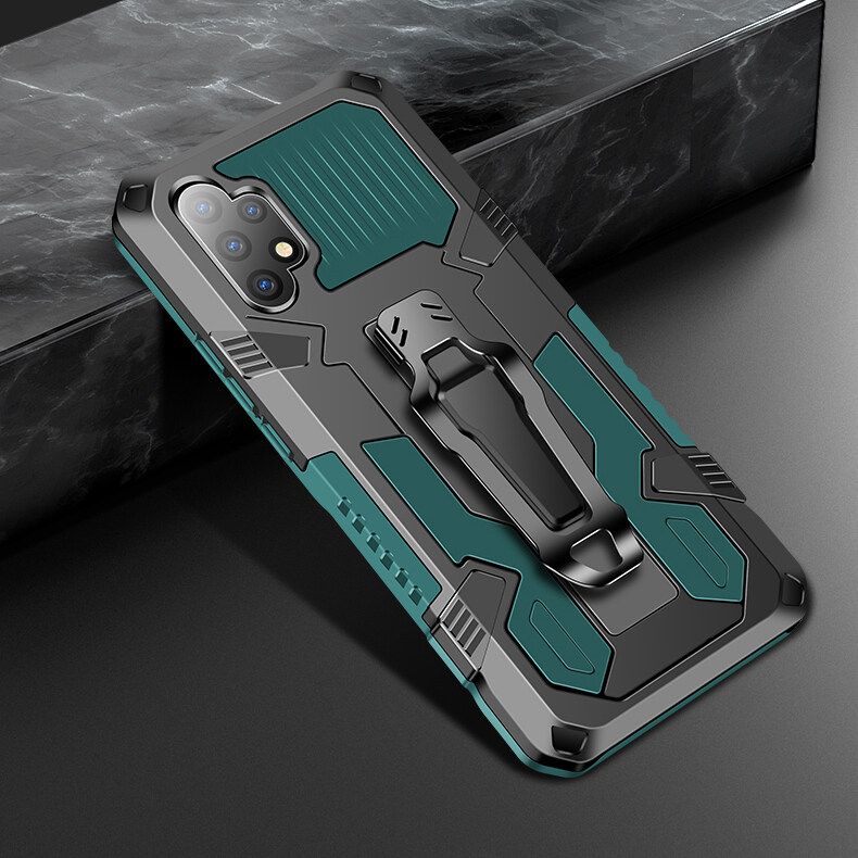 Shockproof Phone Case For Samsung Galaxy A32 4G Rugged Armor Aluminum Magnetic Stand Metal Anti-fall Cover