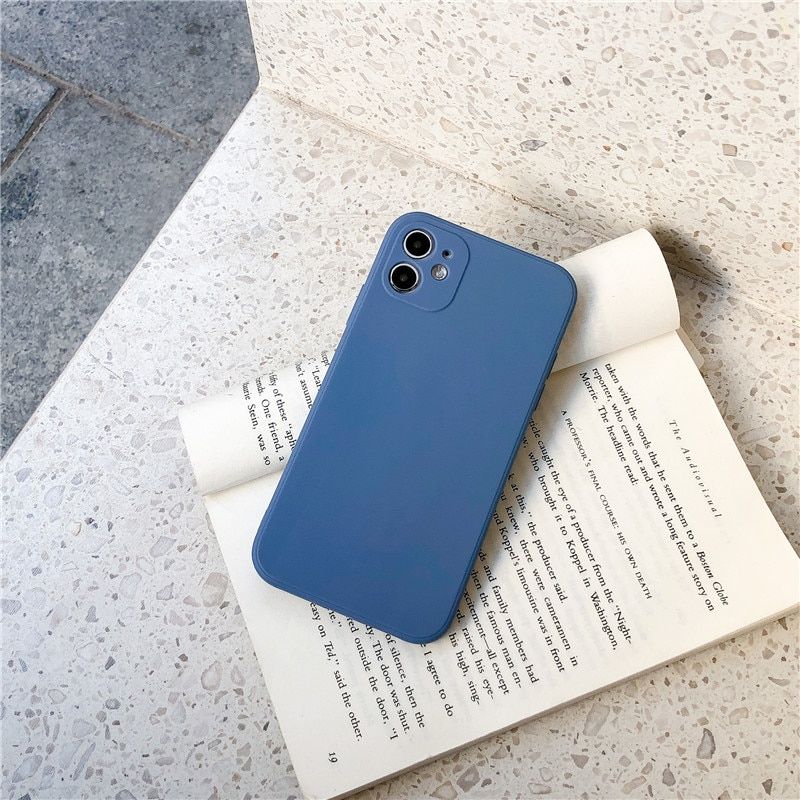 Luxury Ultra Thin Shockproof Silicone Square Phone Case For iPhone 12 11 13 Pro Max XS X On iPhone XR 6 6s 7 8 Plus Soft Cover
