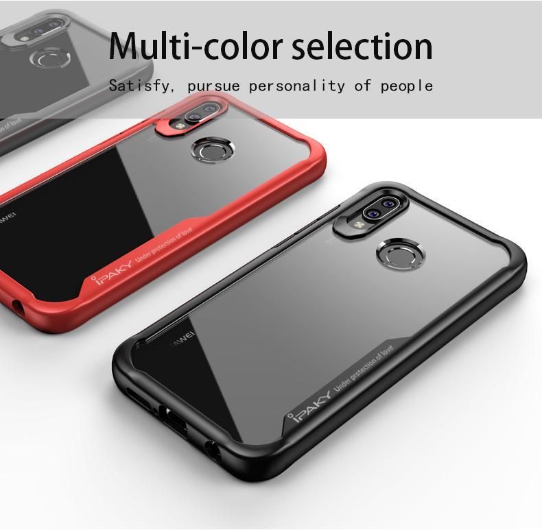 for Huawei Y7 Pro (2019) - Ipaky Bumper Protective Transparent Case