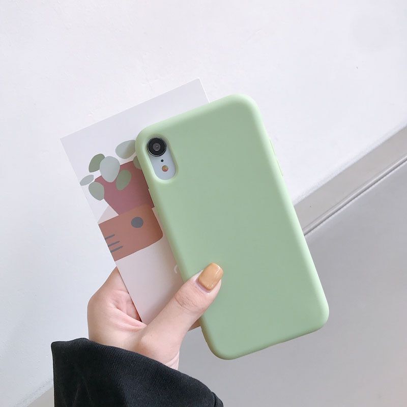 Luxury Silicone Phone Case for iPhone 11 12 Pro Max mini Soft Candy Cover for iPhone iPhone XR XS X 6 6S 7 8 Plus Cases