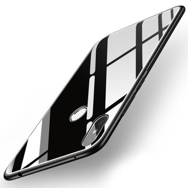 Tempered Glass Back Case for Redmi 4X- Black