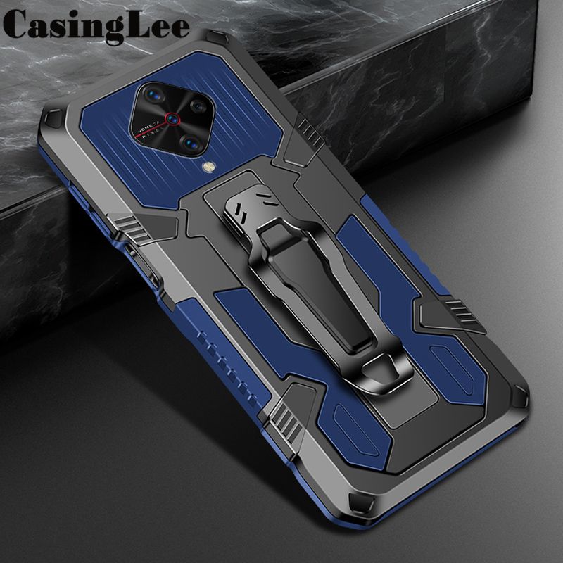 Protect Cover For VIVO S1 Pro Case Shockproof Armor Stand case with Metal Clip Back cover VIVO S1 Pro Back Cover Mountaineering Phone Cases