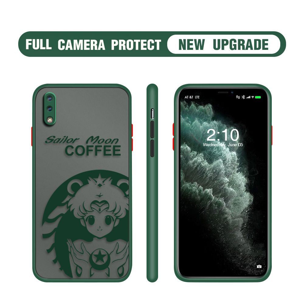 Hontinga for Vivo Y93 Case Sailor Moon Cases Edge Frosted Transparent Phone Cover