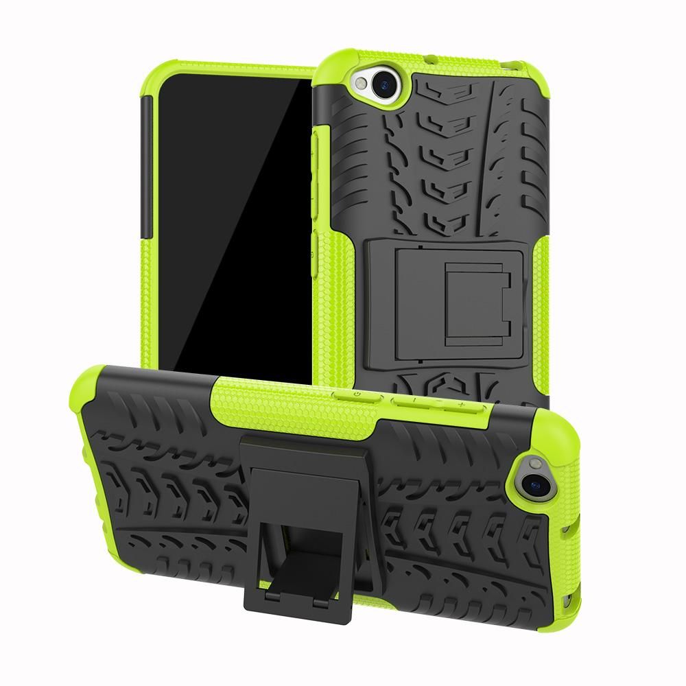 Heavy Duty Armor Tough Hybrid Shockproof Dual Layer Kickstand Protective Case Cover For Xiaomi Redmi Go