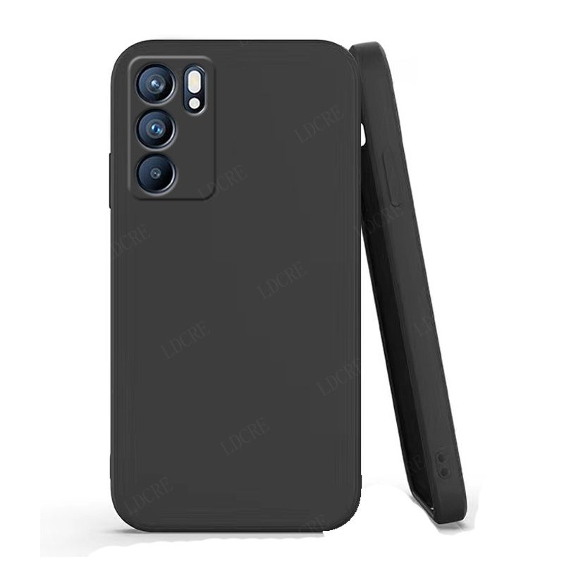 Luxury Liquid Silicone Back Shockproof Full Soft Cover For Reno 6 pro