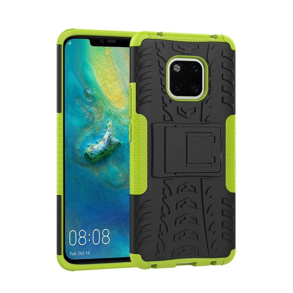 For Huawei Mate 20 Pro Heavy Duty Armor Tough Hybrid Shockproof Dual Layer Kickstand Protective Case Cover