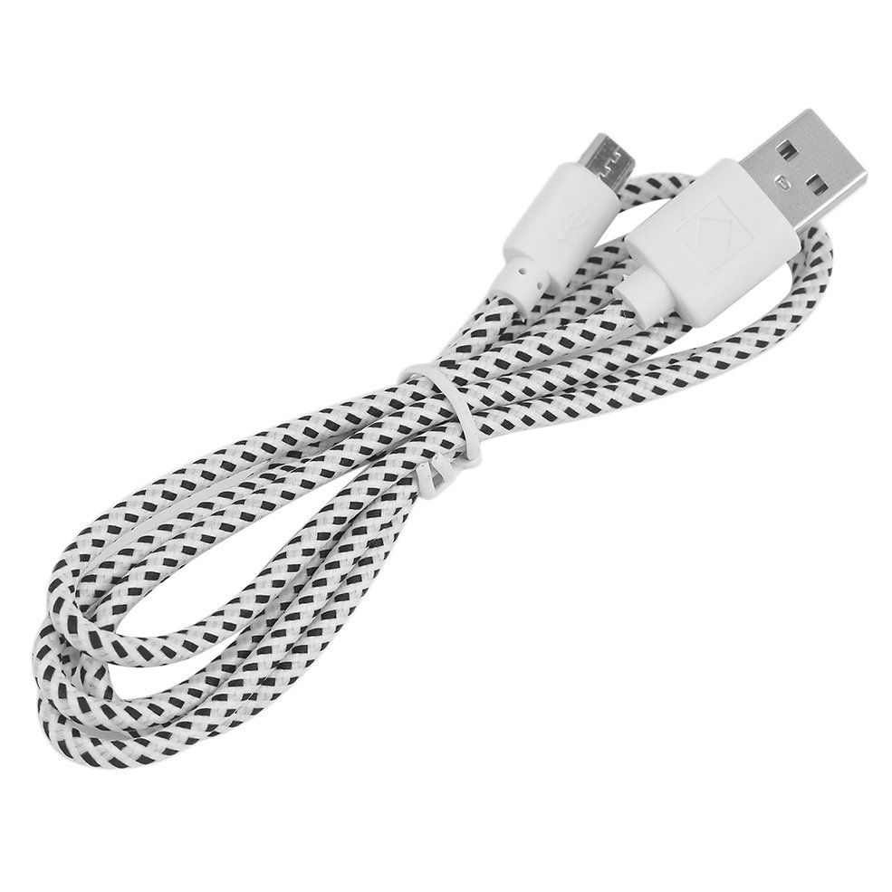 V8 Micro 2.0 USB Flat Noodle Data Charger Cable For Android Cell Phones-white