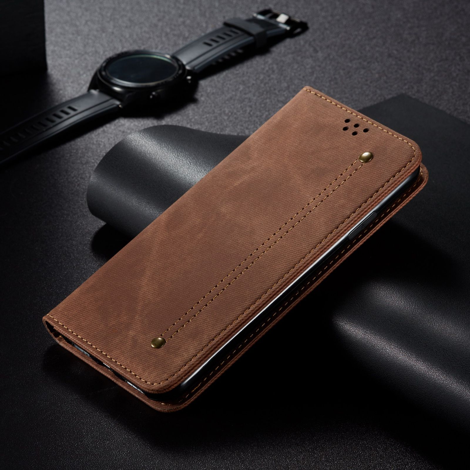 Luxury Retro Slim Leather Flip Cover For OPPO Realme C21 Case Wallet Card Stand Magnetic Book Cover