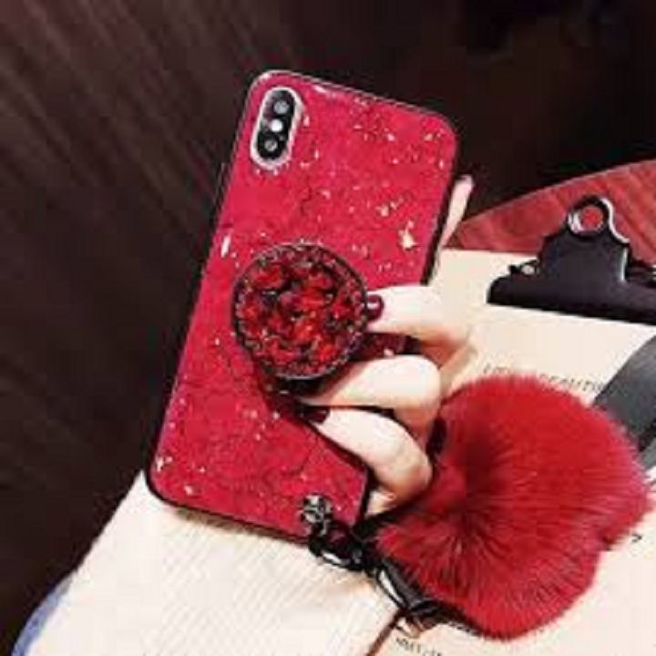 For Xiaomi Redmi Note 8 Luxury Fashion Glitter Glossy Marble (PomPom) Soft back Cover