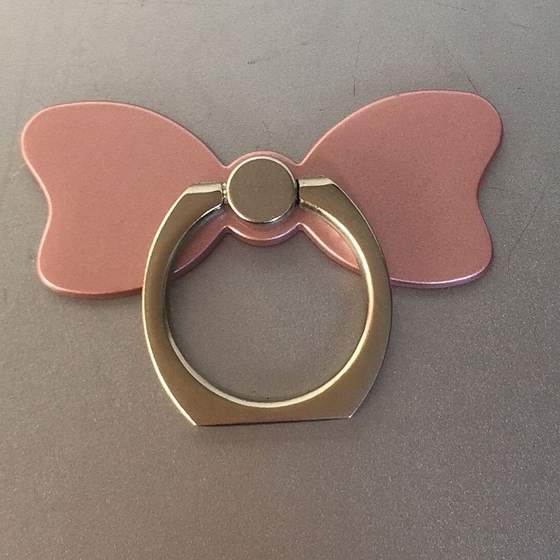 Bowknot mobile phone ring buckle holder Mobile phone holder Metal buckle phone holder